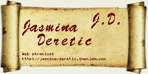Jasmina Deretić vizit kartica